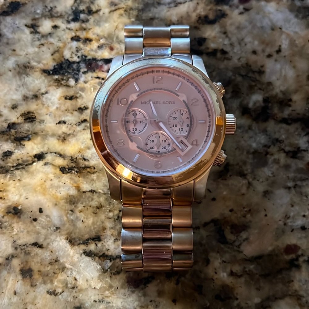 Michael Kors MK8096 50mm Rose Gold Stainless Steel